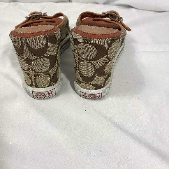 Coach Alyssa Women's Wedge Sandals in Brown Signature Canvas Size 8.5 EUC - Picture 7 of 7